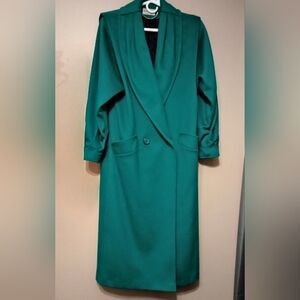 Pristine Vintage Ashley Scott Full-length Wool Trench Coat